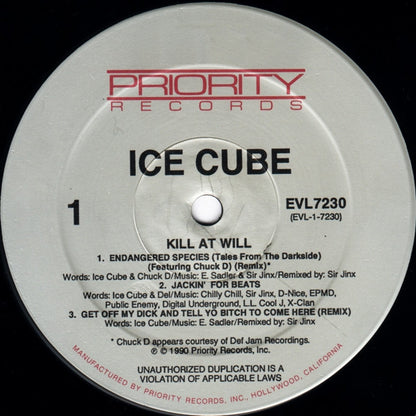 Ice Cube : Kill At Will (12", EP)