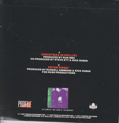 Run-D.M.C.* : Christmas In Hollis (7", Single)