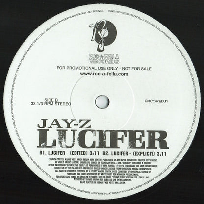 Jay-Z : Encore / Lucifer (12", Promo)