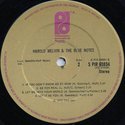 Harold Melvin & The Blue Notes* : Harold Melvin & The Blue Notes (LP, Album, RE)