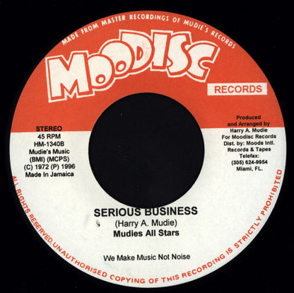 Ernest Ranglin & Mudies All Stars / Mudies All Stars : Dark Shadows / Serious Business (7", RE)