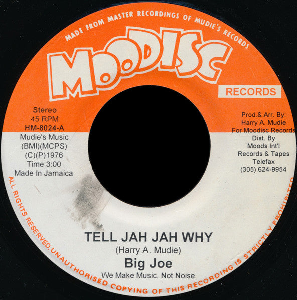 Big Joe : Tell Jah Jah Why (7", RE)