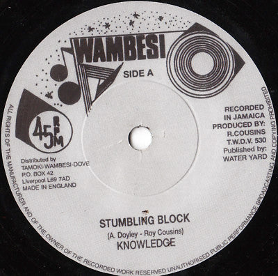 Knowledge (8) : Stumbling Block / Congo Man (7")