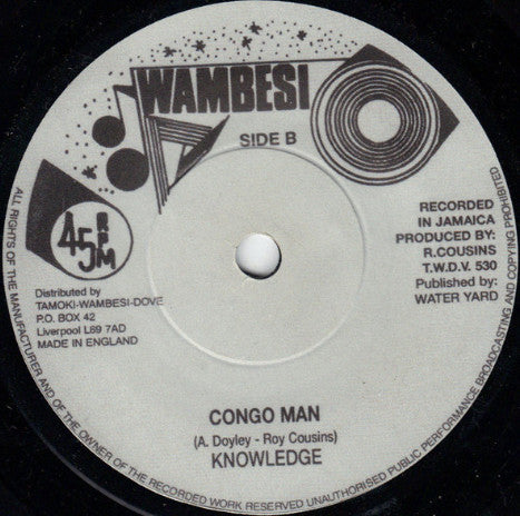 Knowledge (8) : Stumbling Block / Congo Man (7")