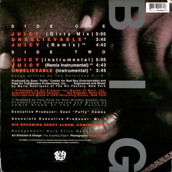 The Notorious BIG* : Juicy (12", Single)