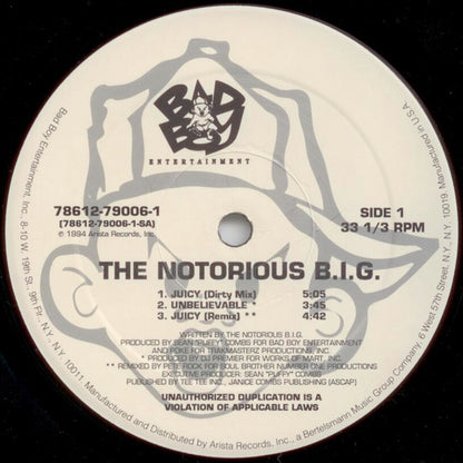The Notorious BIG* : Juicy (12", Single)