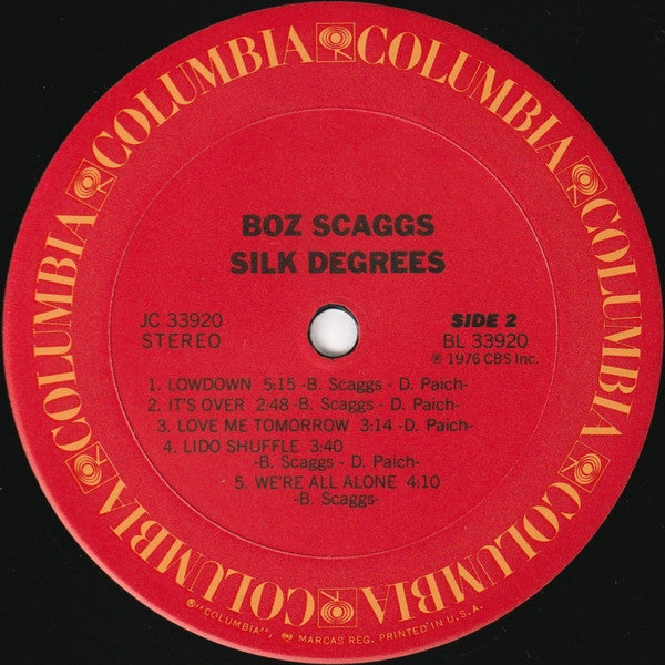 Boz Scaggs : Silk Degrees (LP, Album, RE, Car)