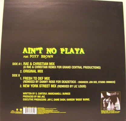 Jaÿ-Z* Feat. Foxy Brown : Ain't No Playa (12")