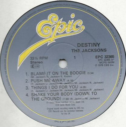 The Jacksons : Destiny (LP, Album, RE, Gat)