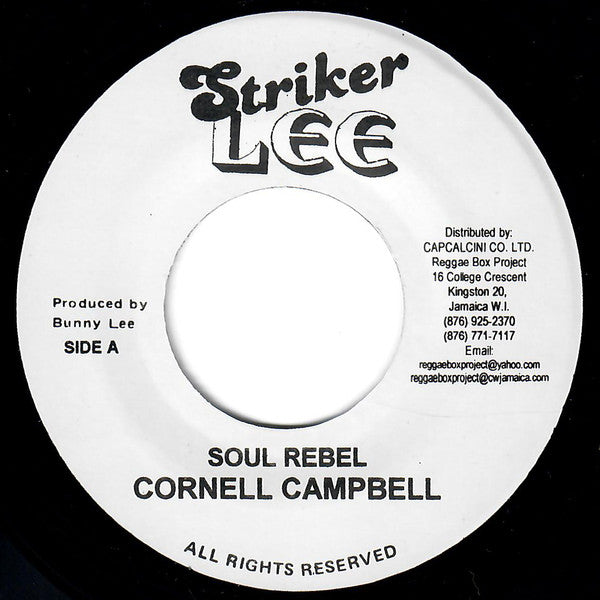 Cornell Campbell : Soul Rebel (7")