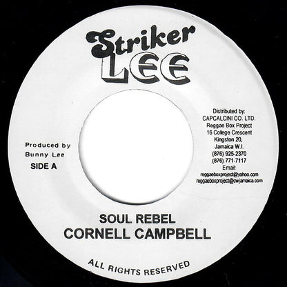 Cornell Campbell : Soul Rebel (7")