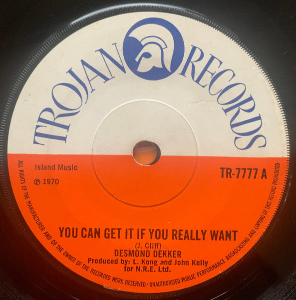 Desmond Dekker : You Can Get It If You Really Want (7", Single, Sol)