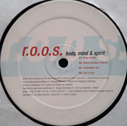 R.O.O.S. : Body, Mind & Spirit (12")