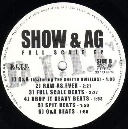 Show & AG* : Full Scale EP (12", EP)