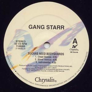 Gang Starr : Suckas Need Bodyguards (12")