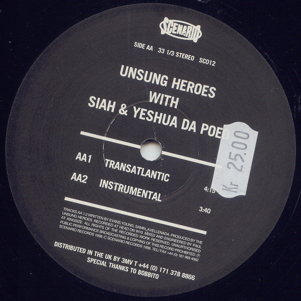 Unsung Heroes : The Norm / Transatlantic (12", Single)