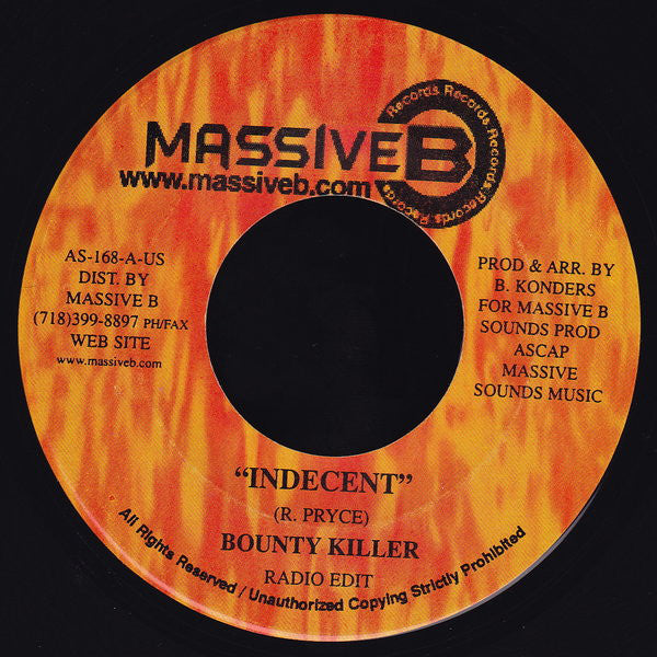 Bounty Killer : Indecent (7")
