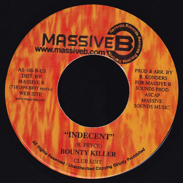 Bounty Killer : Indecent (7")
