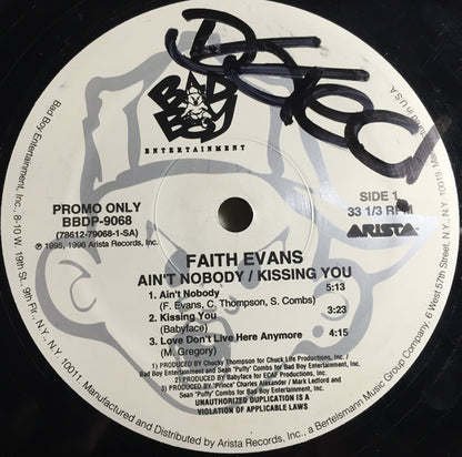 Faith Evans : Ain't Nobody / Kissing You (12", Promo)