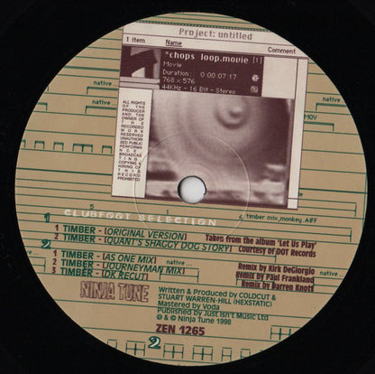 Coldcut & Hexstatic : Timber (12")