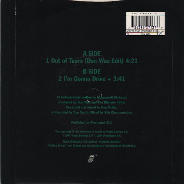The Rolling Stones : Out Of Tears (7", Single)