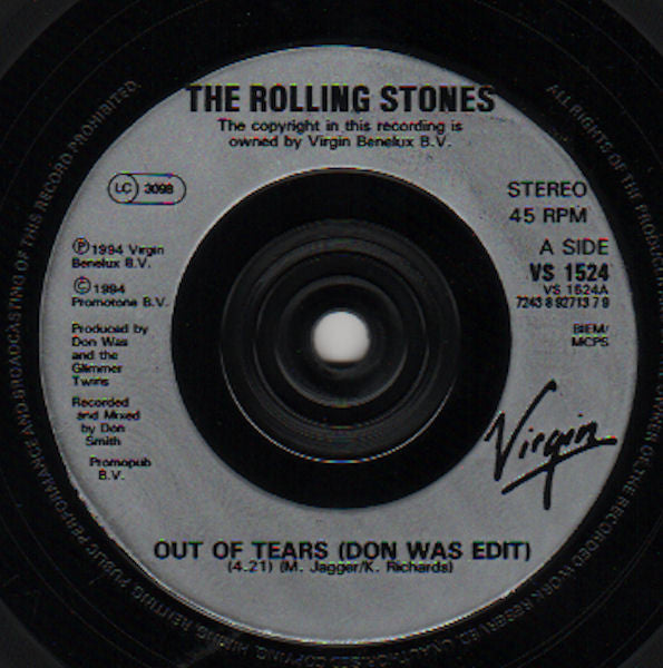 The Rolling Stones : Out Of Tears (7", Single)
