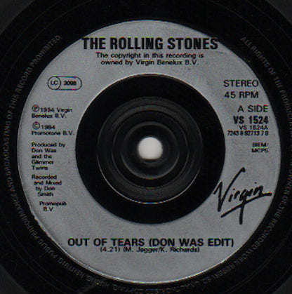 The Rolling Stones : Out Of Tears (7", Single)