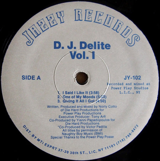 D.J. Delite : Vol. I (12", Gre)