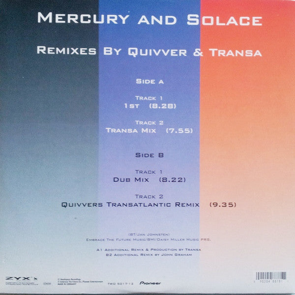BT : Mercury And Solace (12", Maxi)