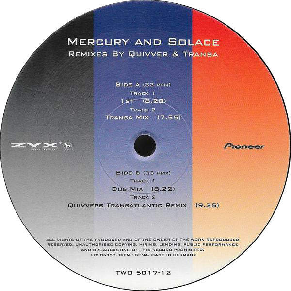 BT : Mercury And Solace (12", Maxi)