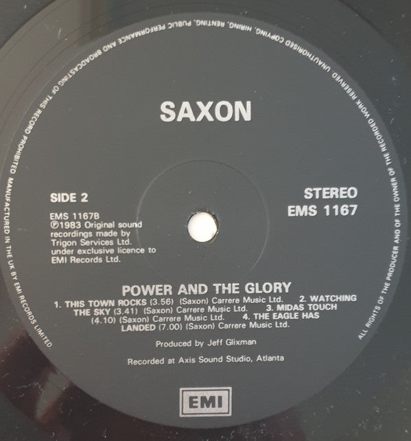 Saxon : Power & The Glory (LP, Album, RE)