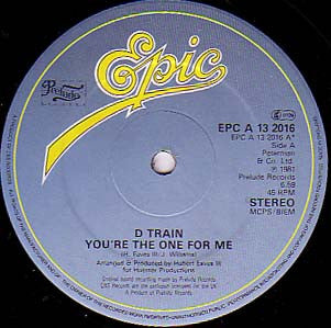 D Train* : You're The One For Me (12", Single)