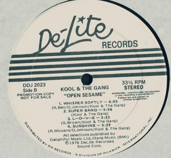 Kool And The Gang* : Open Sesame (LP, Album, Promo)