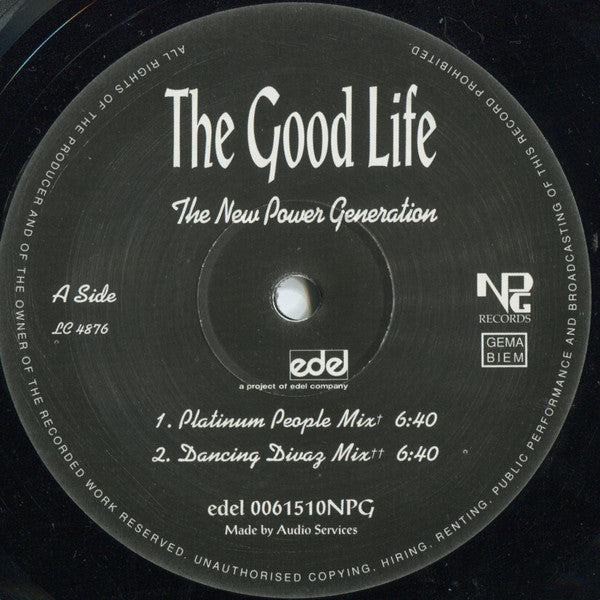 The New Power Generation : The Good Life (12", Maxi)