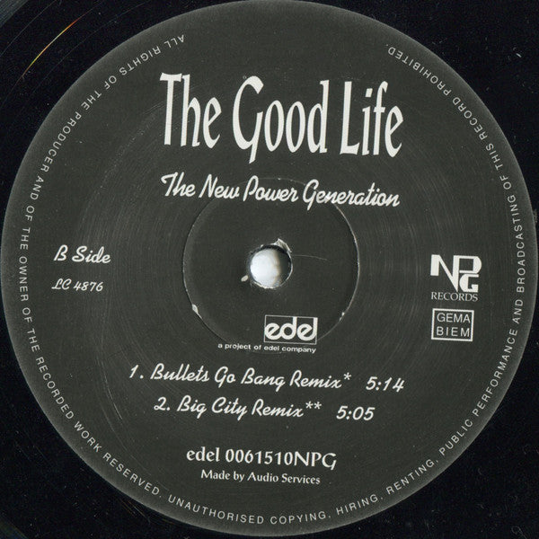 The New Power Generation : The Good Life (12", Maxi)