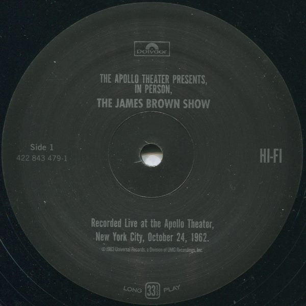 James Brown : 'Live' At The Apollo (LP, Album, RE, RM, 180)