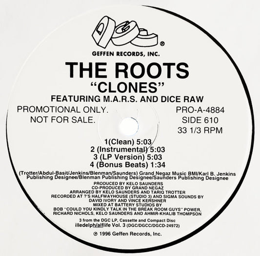 The Roots : Clones / Section (12", Promo)