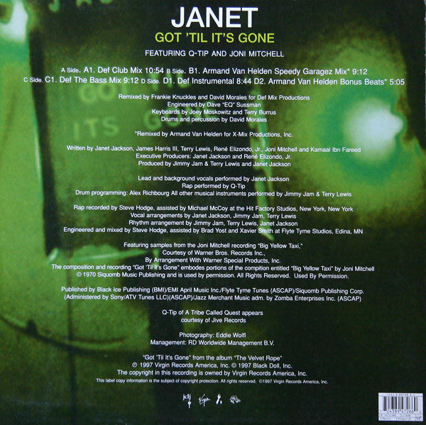 Janet* Featuring Q-Tip And Joni Mitchell : Got 'Til It's Gone (2x12", Single)