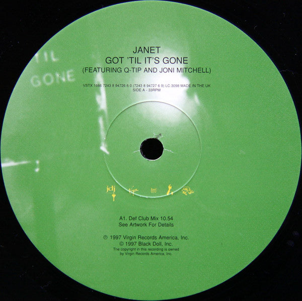 Janet* Featuring Q-Tip And Joni Mitchell : Got 'Til It's Gone (2x12", Single)