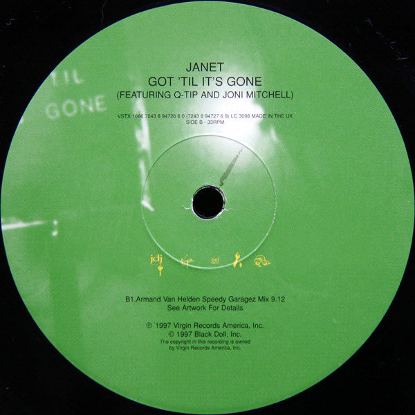Janet* Featuring Q-Tip And Joni Mitchell : Got 'Til It's Gone (2x12", Single)