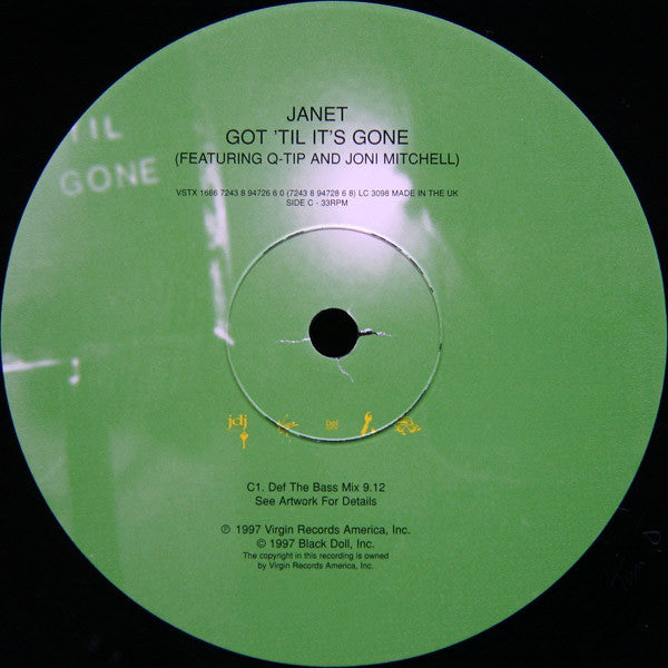 Janet* Featuring Q-Tip And Joni Mitchell : Got 'Til It's Gone (2x12", Single)