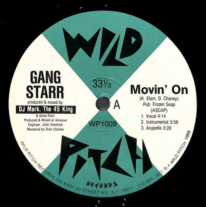 Gang Starr : Movin' On (12")