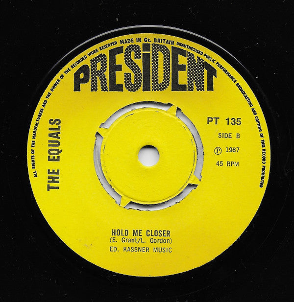 The Equals : Baby Come Back (7", Single, RE, Pus)