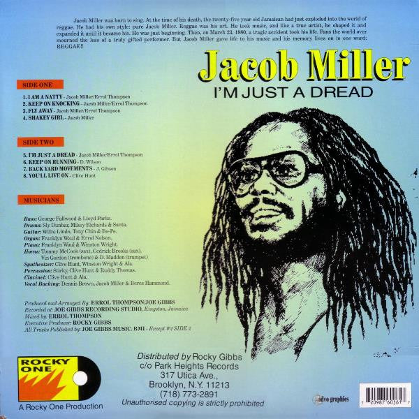 Jacob Miller : I'm Just A Dread (LP, Album, RE)