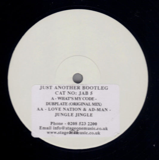 Wots My Code / Love Nation & Ad-Man* : Dubplate / Jungle Jingle (12", W/Lbl, Sti)