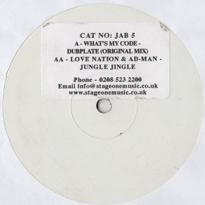 Wots My Code / Love Nation & Ad-Man* : Dubplate / Jungle Jingle (12", W/Lbl, Sti)