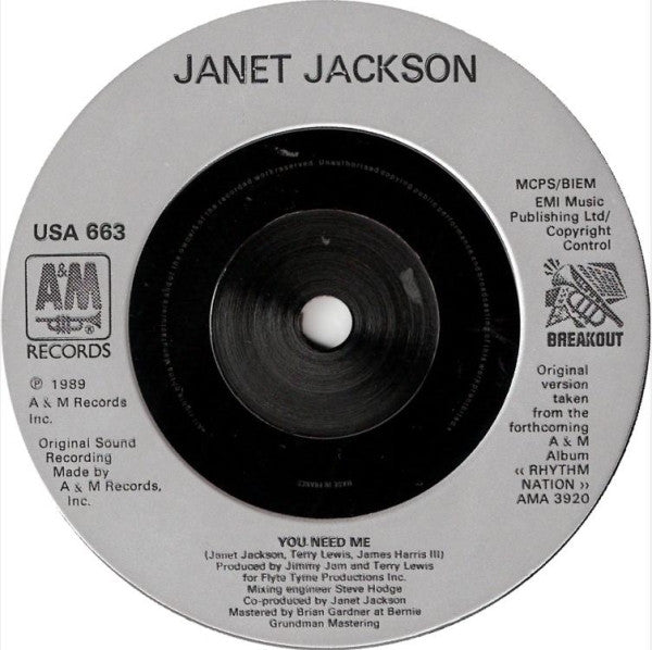 Janet Jackson : Miss You Much (7")