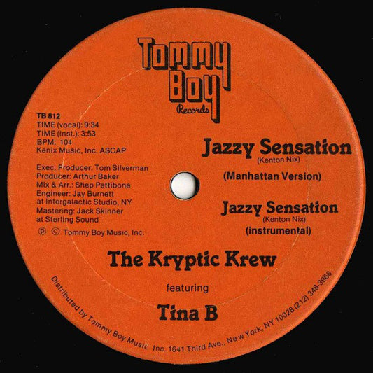 The Kryptic Krew Featuring Tina B / Afrika Bambaataa & The Jazzy 5 : Jazzy Sensation (12")