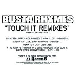 Busta Rhymes Featuring Mary J. Blige, Rah Digga, Missy Elliott, Lloyd Banks, Papoose & DMX : Touch It (Remixes) (12", Promo)