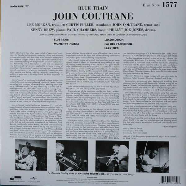 John Coltrane : Blue Train (LP, Album, RE, 180)